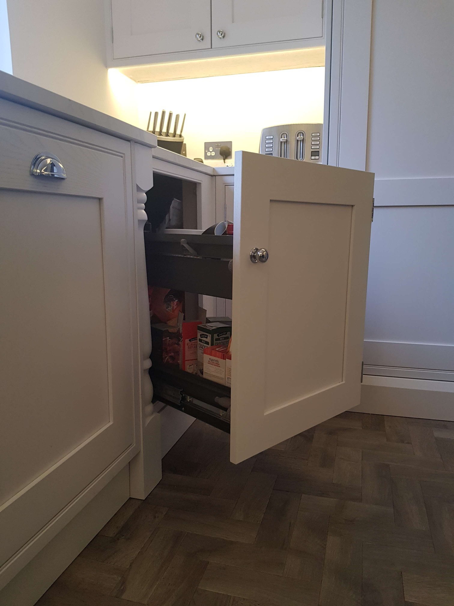 Bespoke Inframe Kitchen Storage Space